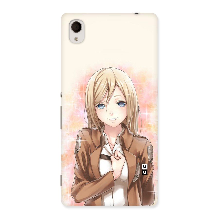 Cute Girl Art Back Case for Xperia M4 Aqua