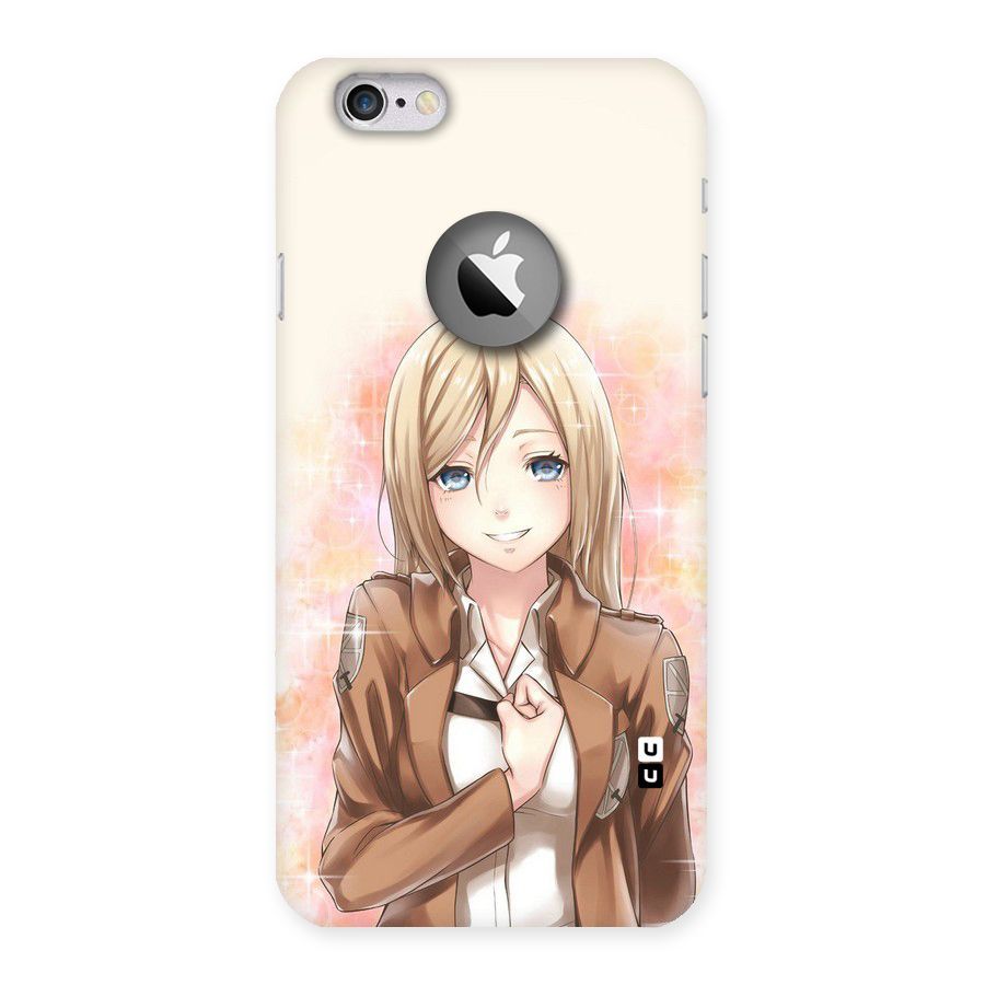 Cute Girl Art Back Case for iPhone 6 Logo Cut