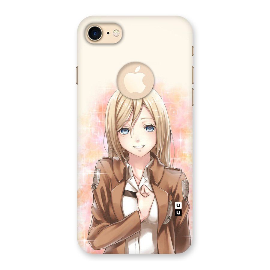 Cute Girl Art Back Case for iPhone 7 Logo Cut