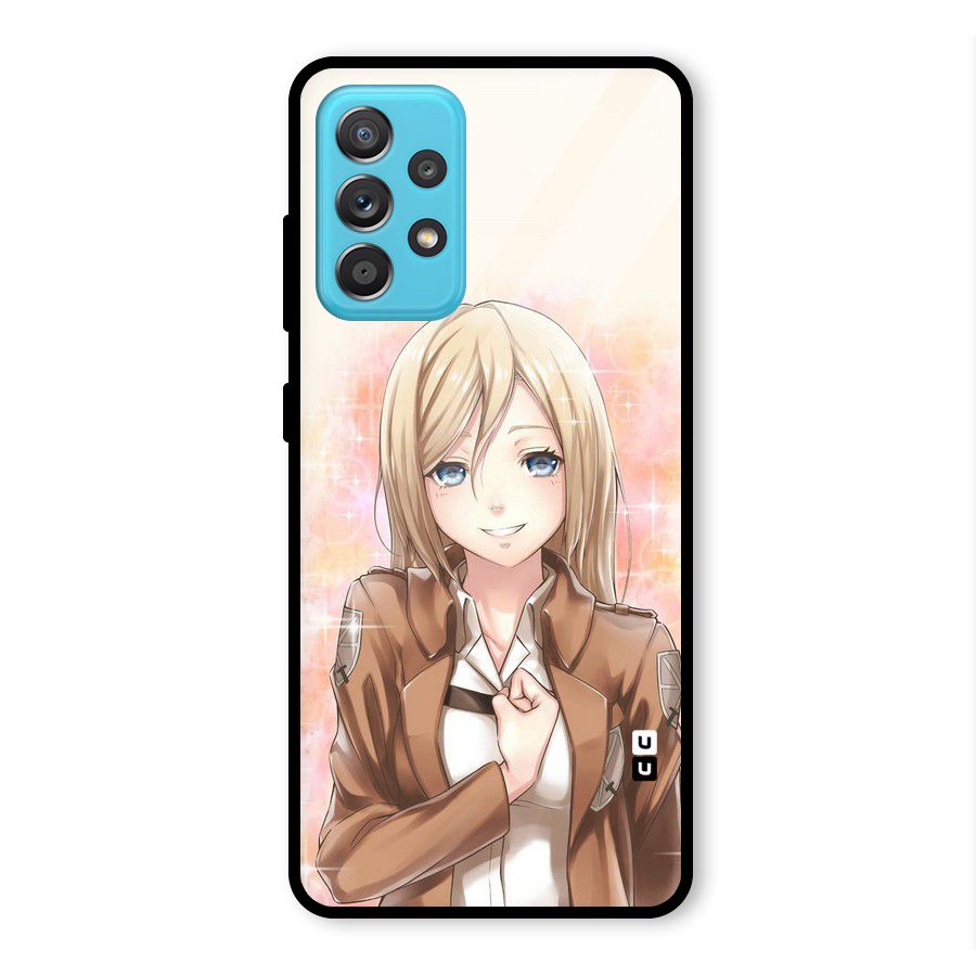 Cute Girl Art Glass Back Case for Galaxy A52s 5G