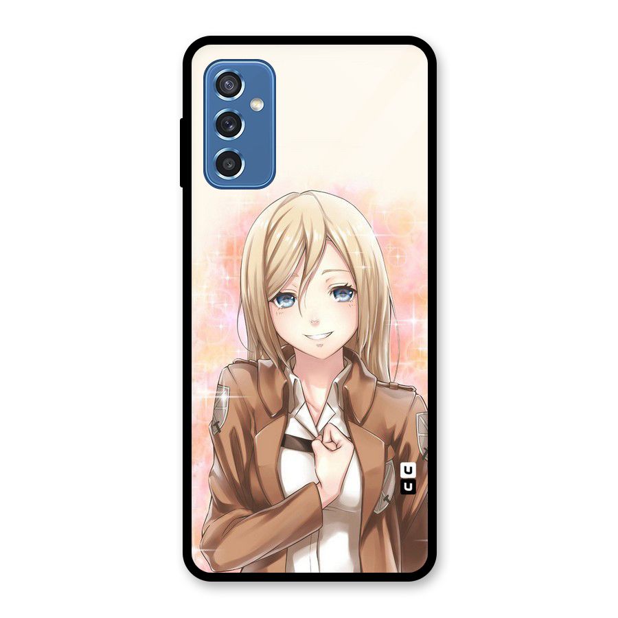 Cute Girl Art Glass Back Case for Galaxy M52 5G