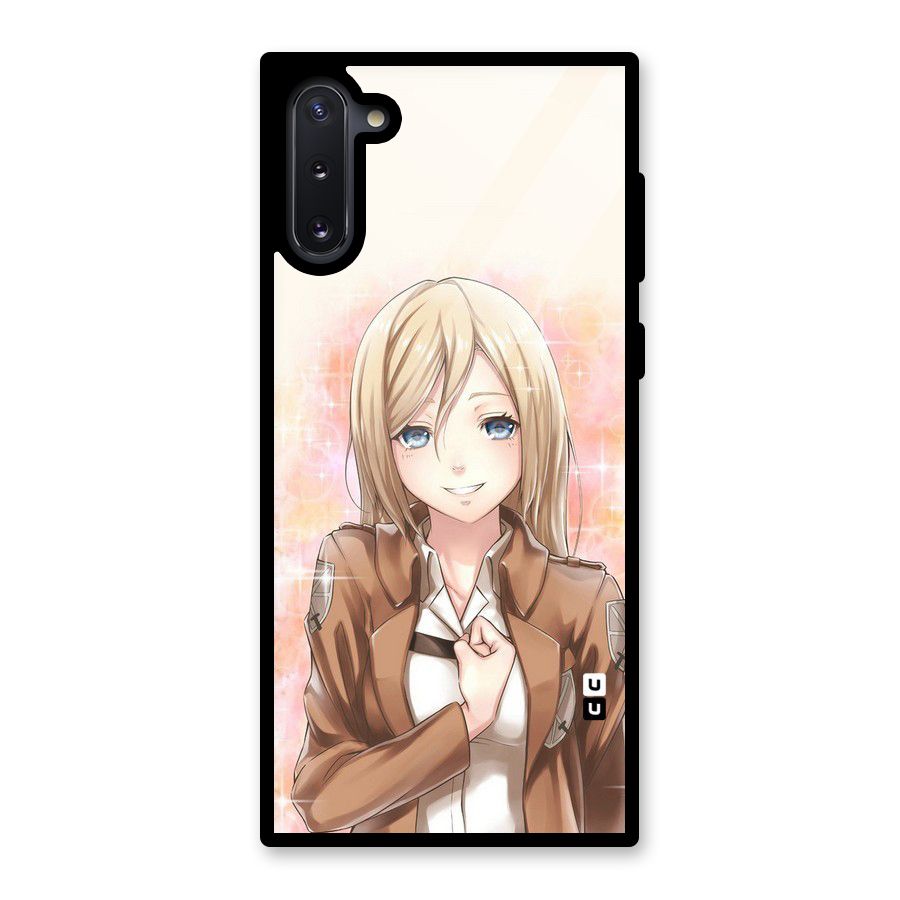 Cute Girl Art Glass Back Case for Galaxy Note 10