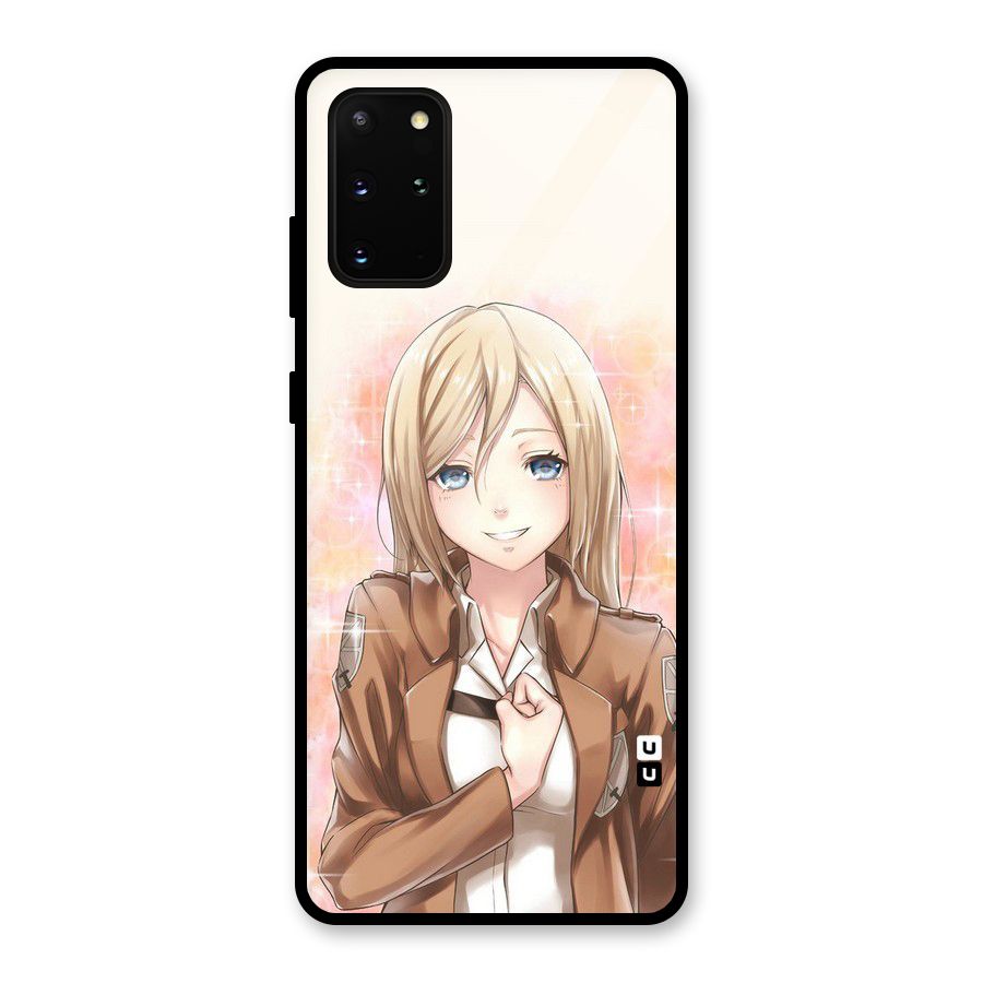 Cute Girl Art Glass Back Case for Galaxy S20 Plus