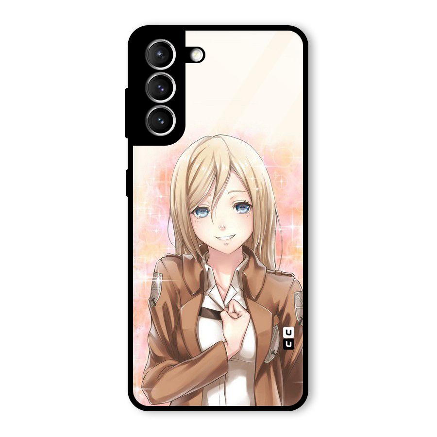 Cute Girl Art Glass Back Case for Galaxy S21 5G