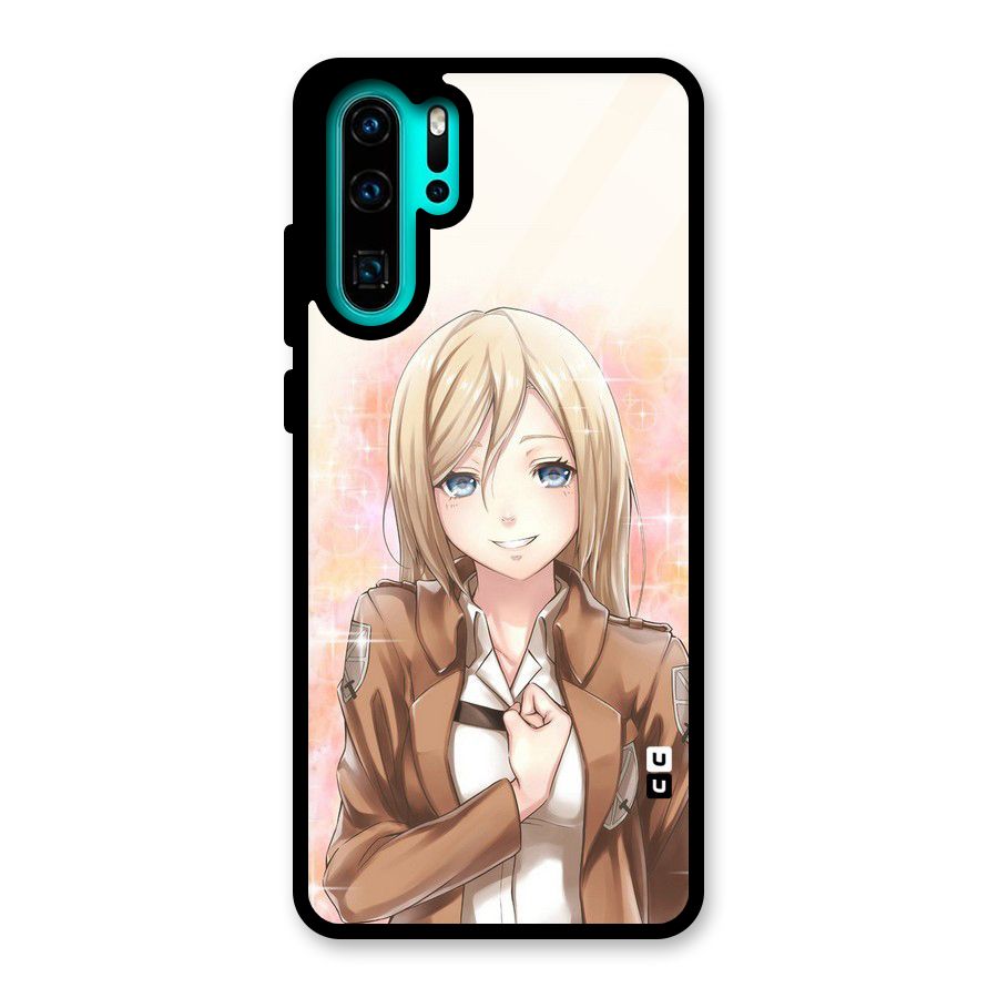 Cute Girl Art Glass Back Case for Huawei P30 Pro