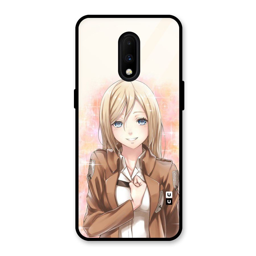 Cute Girl Art Glass Back Case for OnePlus 7