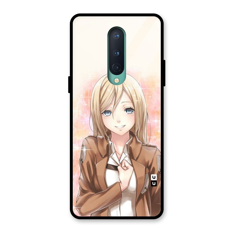 Cute Girl Art Glass Back Case for OnePlus 8