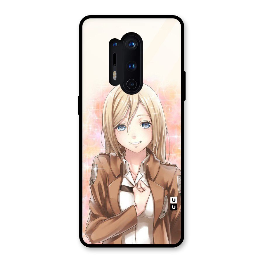 Cute Girl Art Glass Back Case for OnePlus 8 Pro