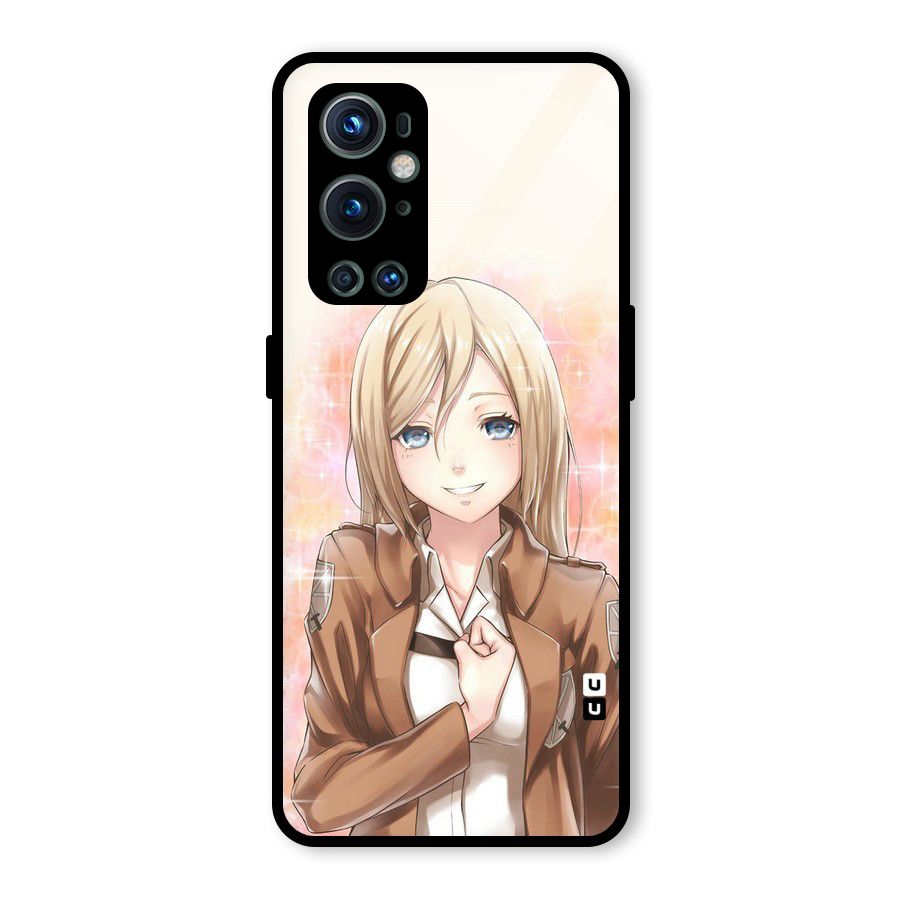 Cute Girl Art Glass Back Case for OnePlus 9 Pro