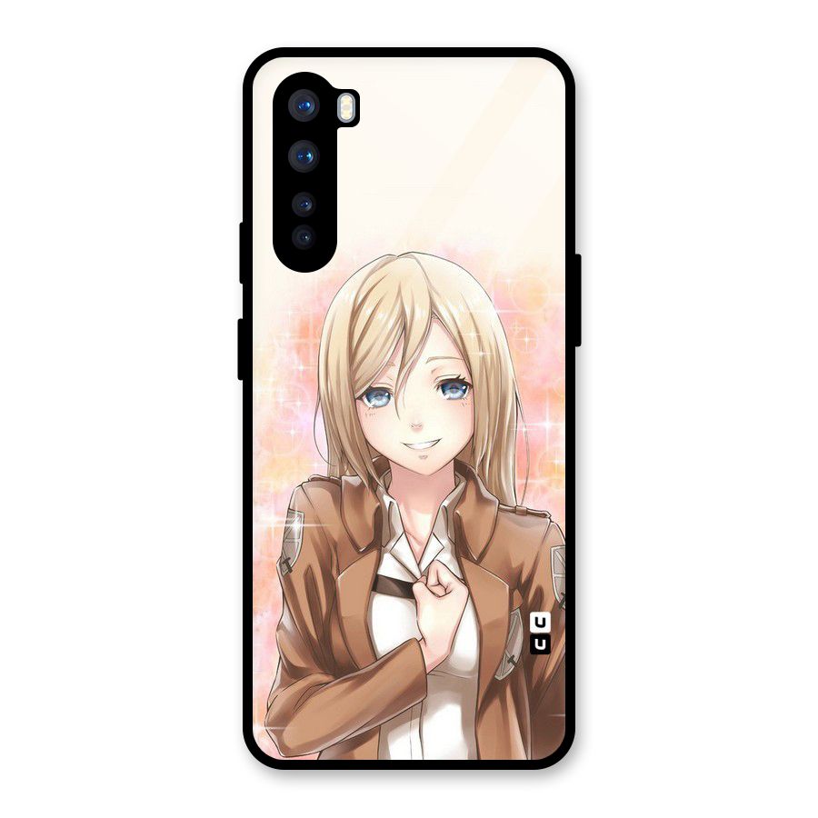 Cute Girl Art Glass Back Case for OnePlus Nord