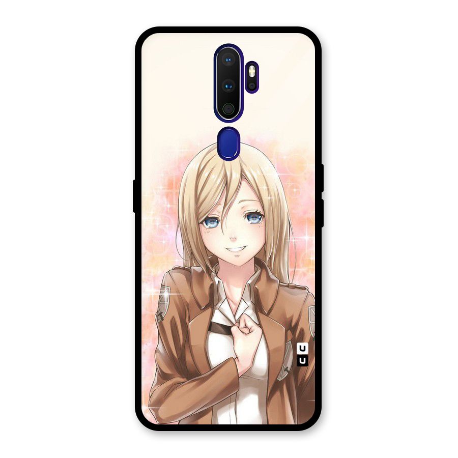 Cute Girl Art Glass Back Case for Oppo A9 (2020)