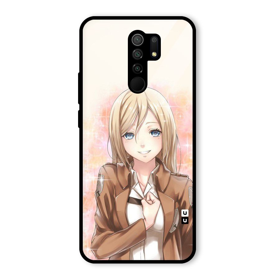 Cute Girl Art Glass Back Case for Poco M2