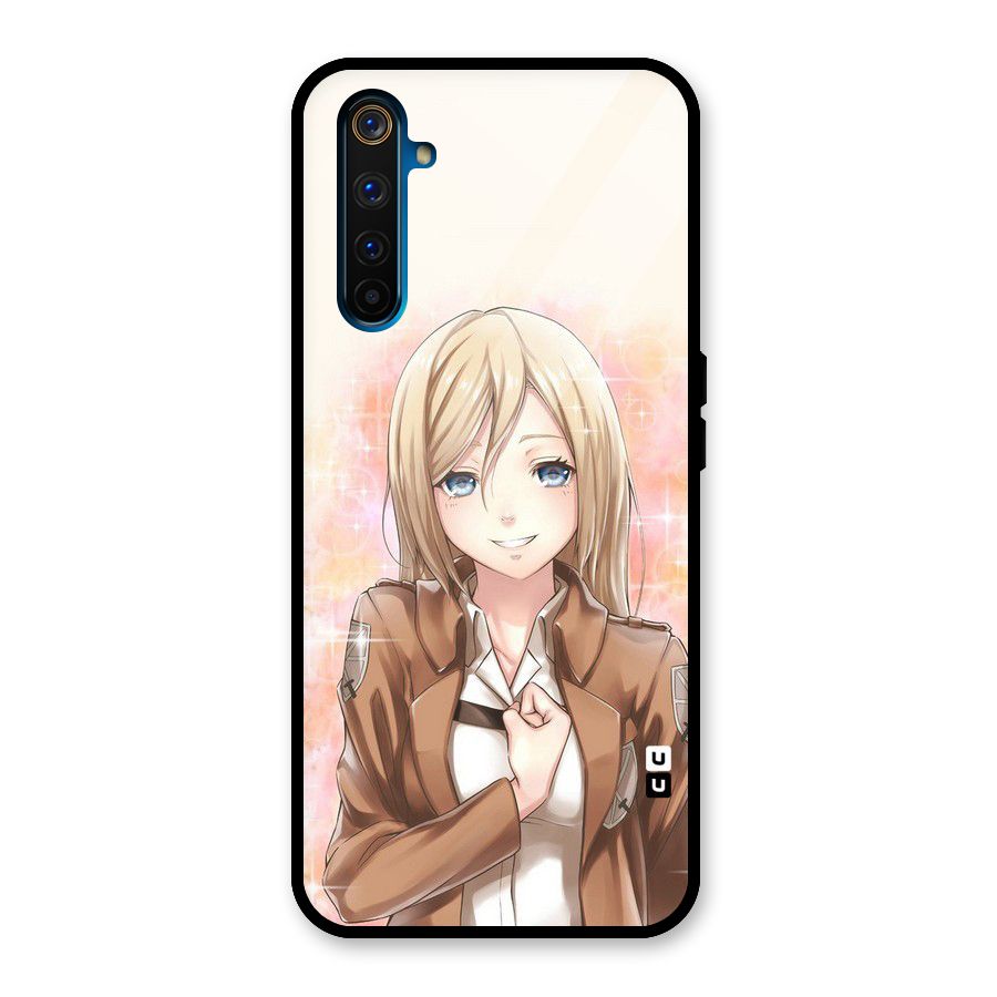 Cute Girl Art Glass Back Case for Realme 6 Pro