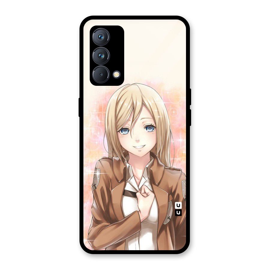 Cute Girl Art Glass Back Case for Realme GT Master Edition