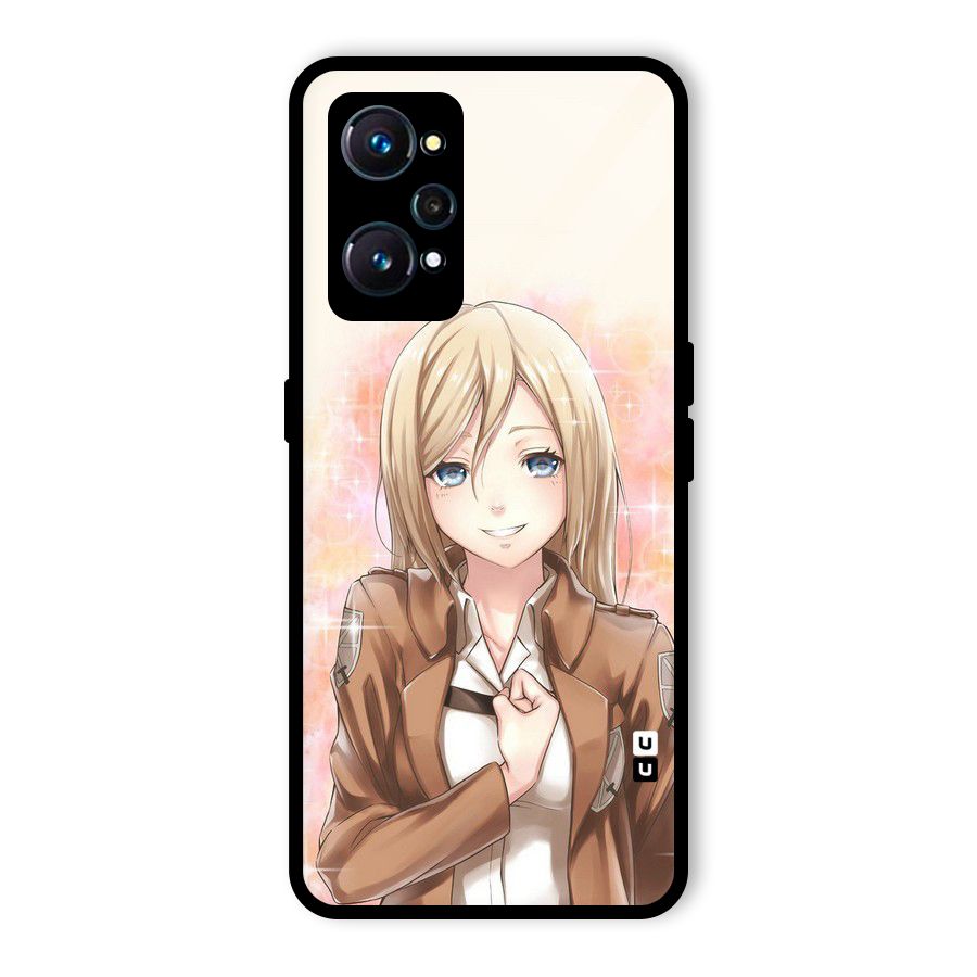 Cute Girl Art Glass Back Case for Realme GT Neo2