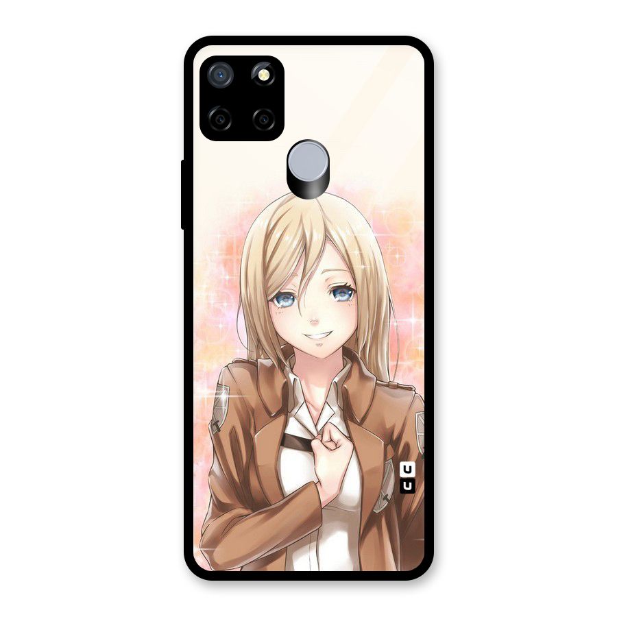 Cute Girl Art Glass Back Case for Realme Narzo 20