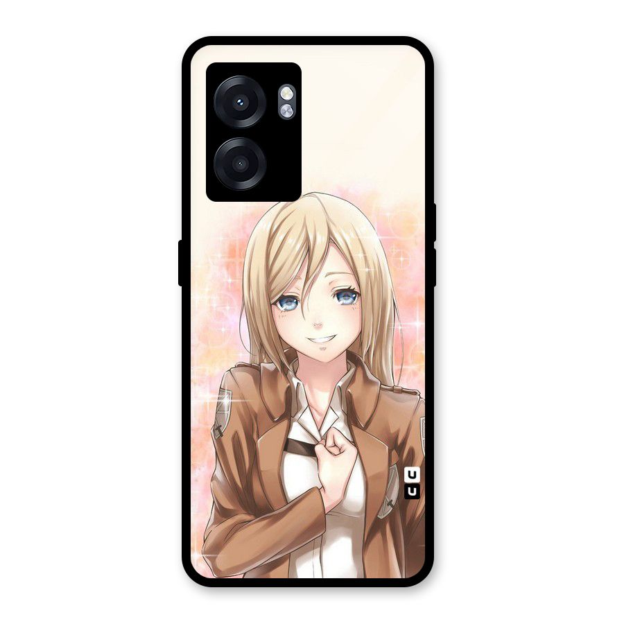 Cute Girl Art Glass Back Case for Realme Narzo 50 5G