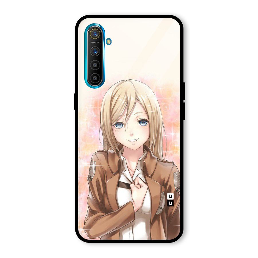 Cute Girl Art Glass Back Case for Realme X2