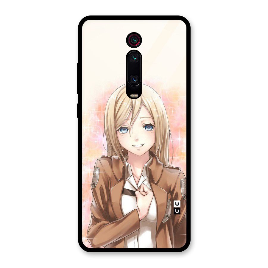 Cute Girl Art Glass Back Case for Redmi K20