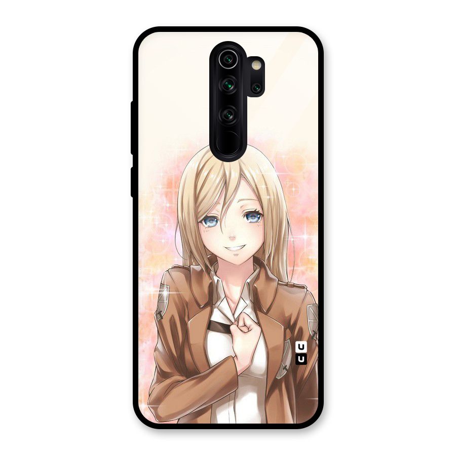 Cute Girl Art Glass Back Case for Redmi Note 8 Pro