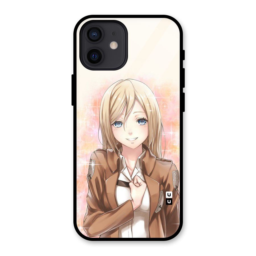 Cute Girl Art Glass Back Case for iPhone 12