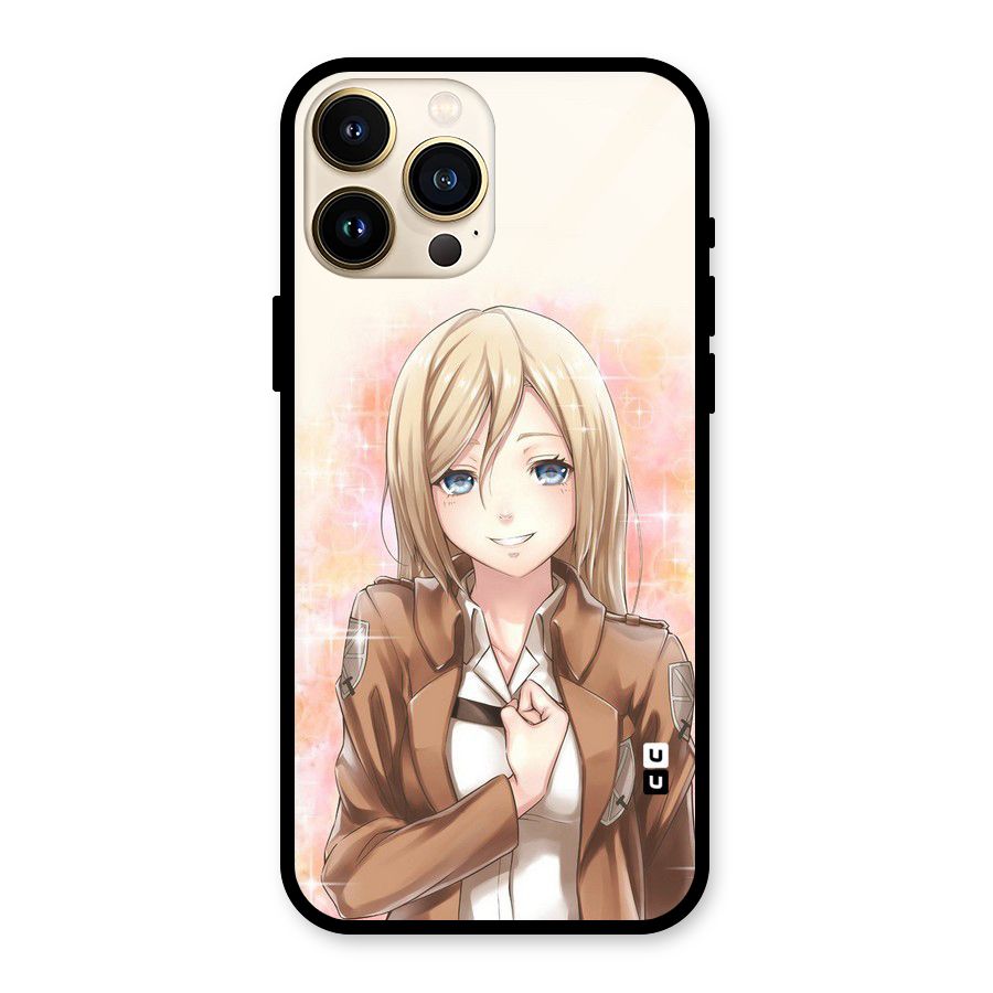 Cute Girl Art Glass Back Case for iPhone 13 Pro Max