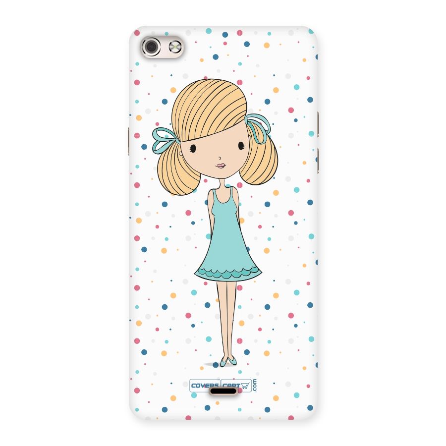 Cute Girl Back Case for Micromax Canvas Silver 5