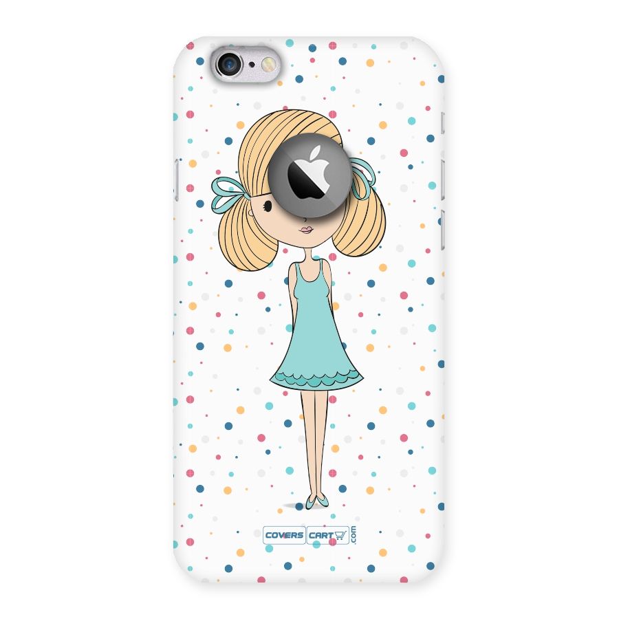 Cute Girl Back Case for iPhone 6 Logo Cut