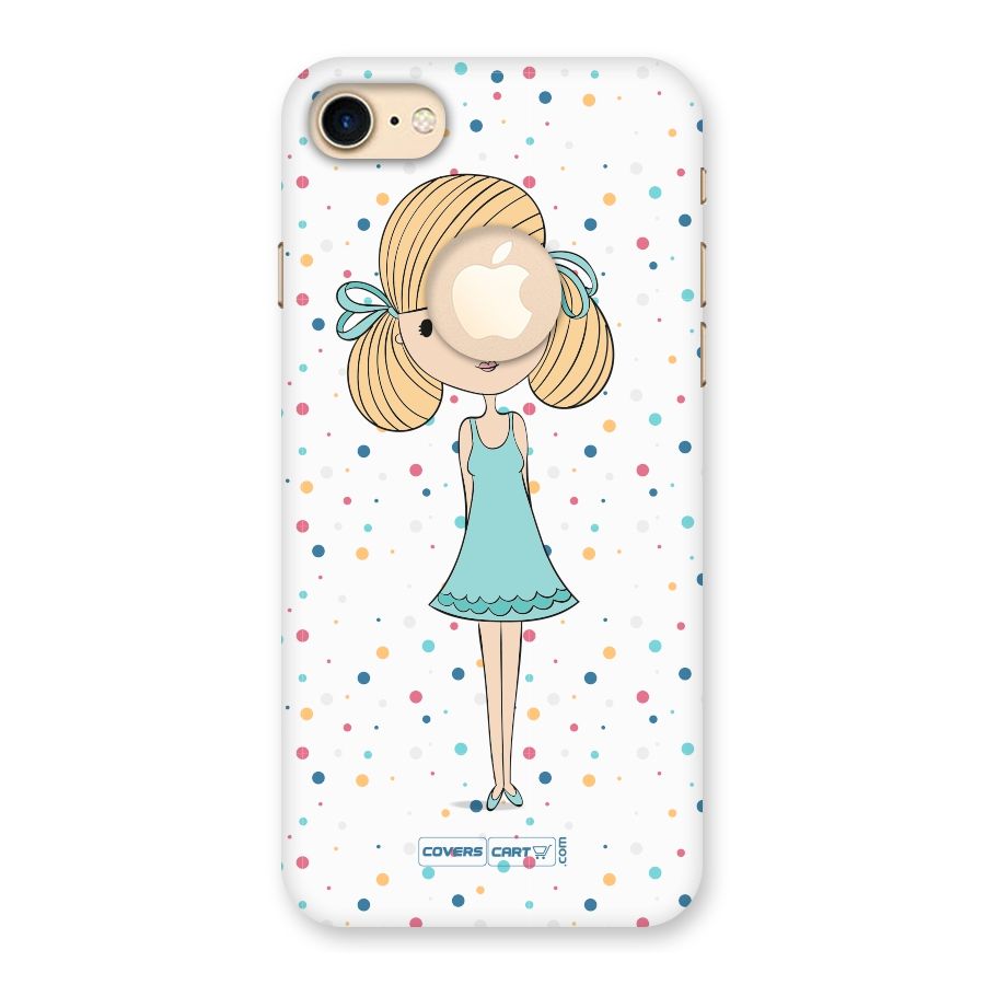 Cute Girl Back Case for iPhone 7 Logo Cut