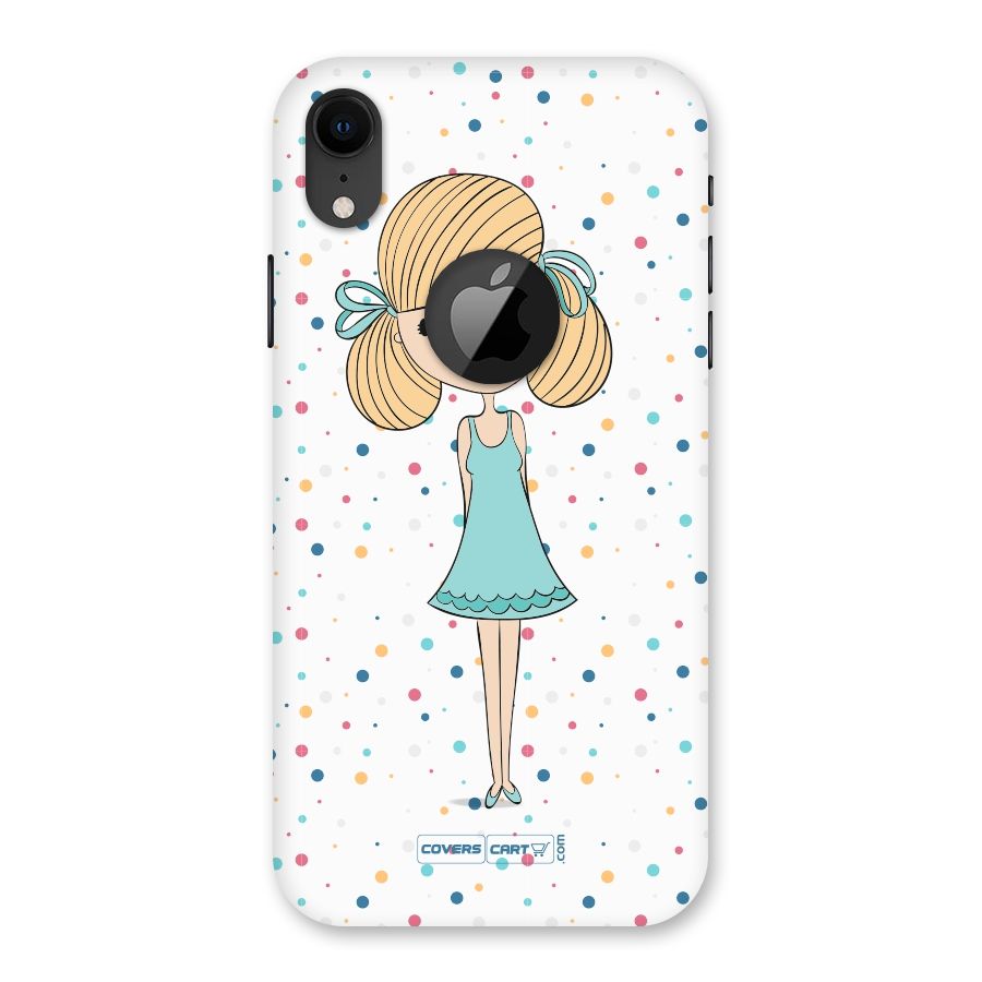 Cute Girl Back Case for iPhone XR Logo Cut