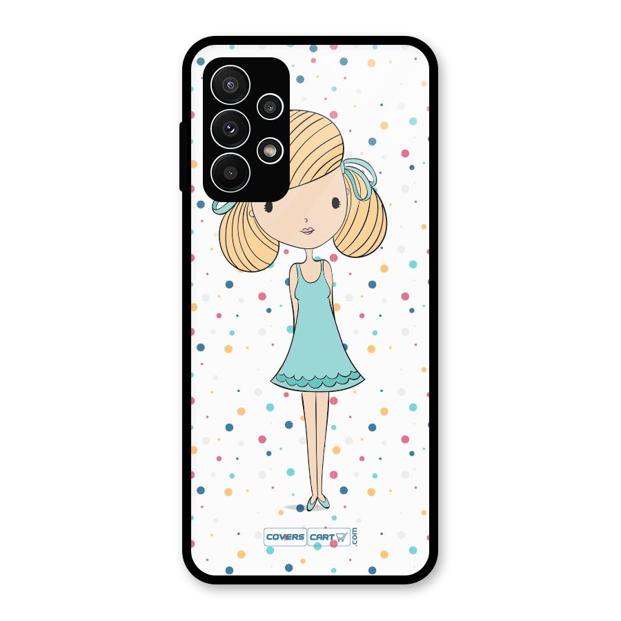 Cute Girl Glass Back Case for Galaxy A23