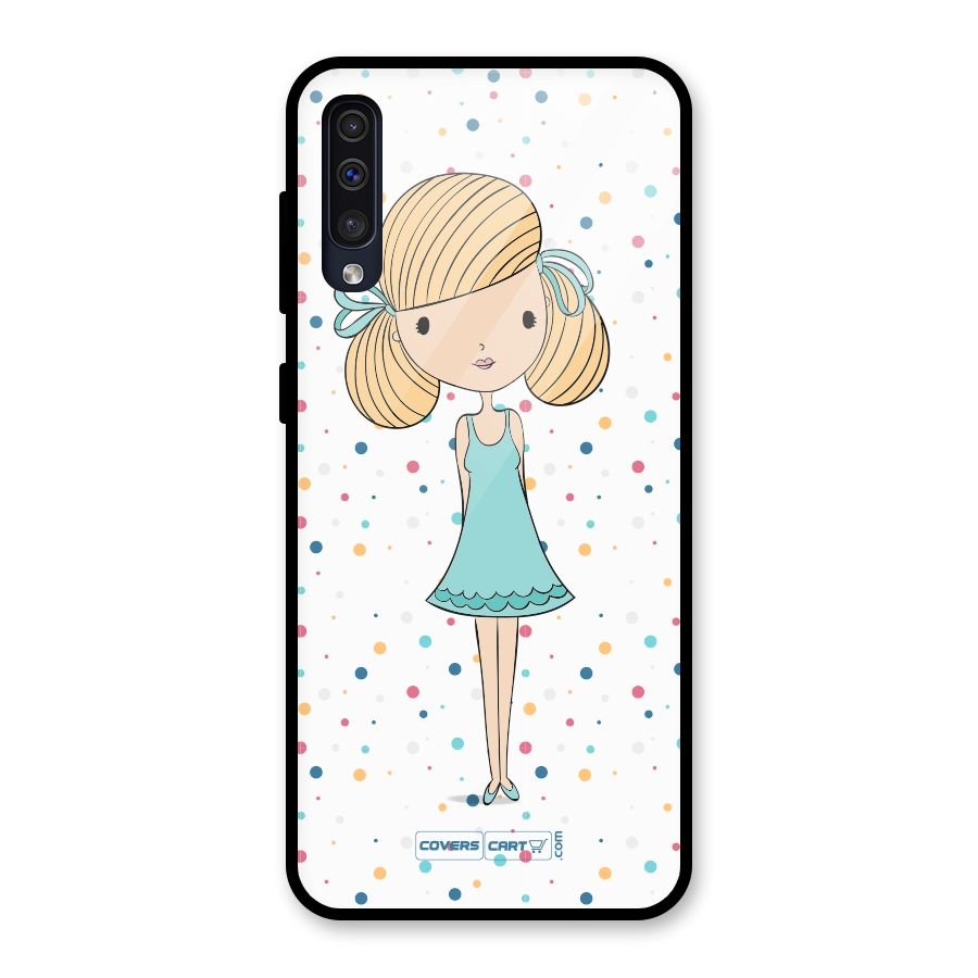 Cute Girl Glass Back Case for Galaxy A50