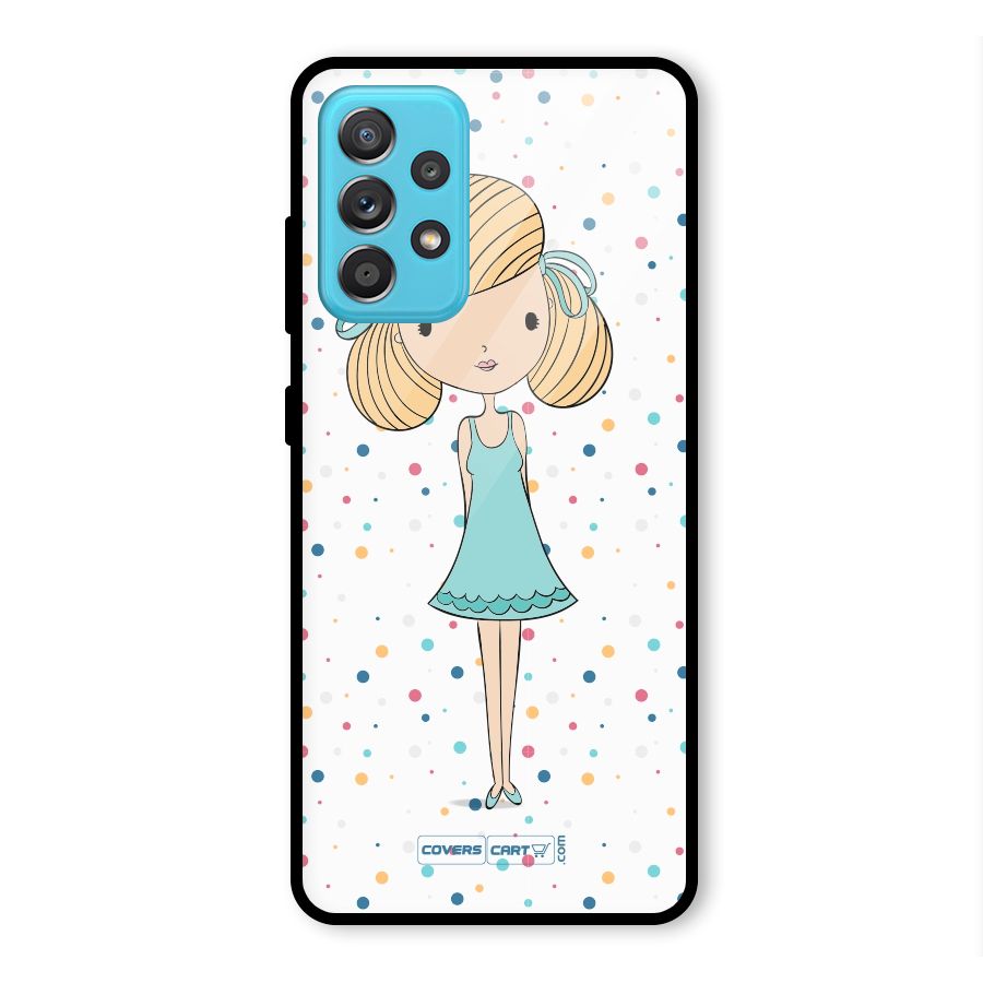 Cute Girl Glass Back Case for Galaxy A52