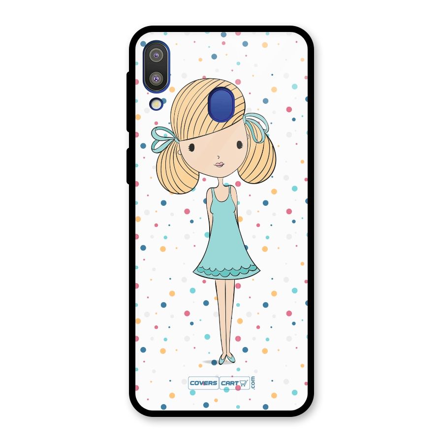 Cute Girl Glass Back Case for Galaxy M20