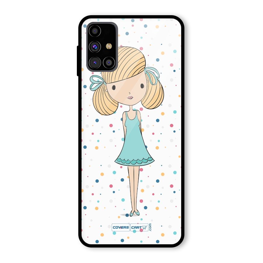 Cute Girl Glass Back Case for Galaxy M31s