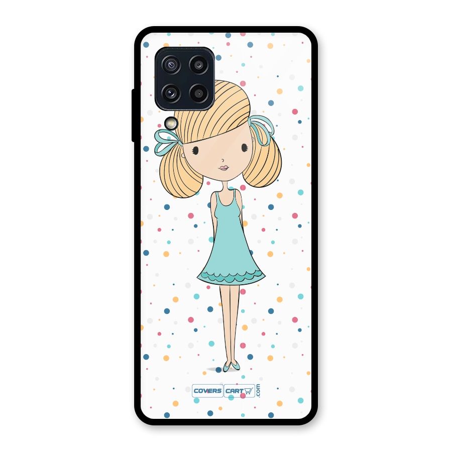 Cute Girl Glass Back Case for Galaxy M32
