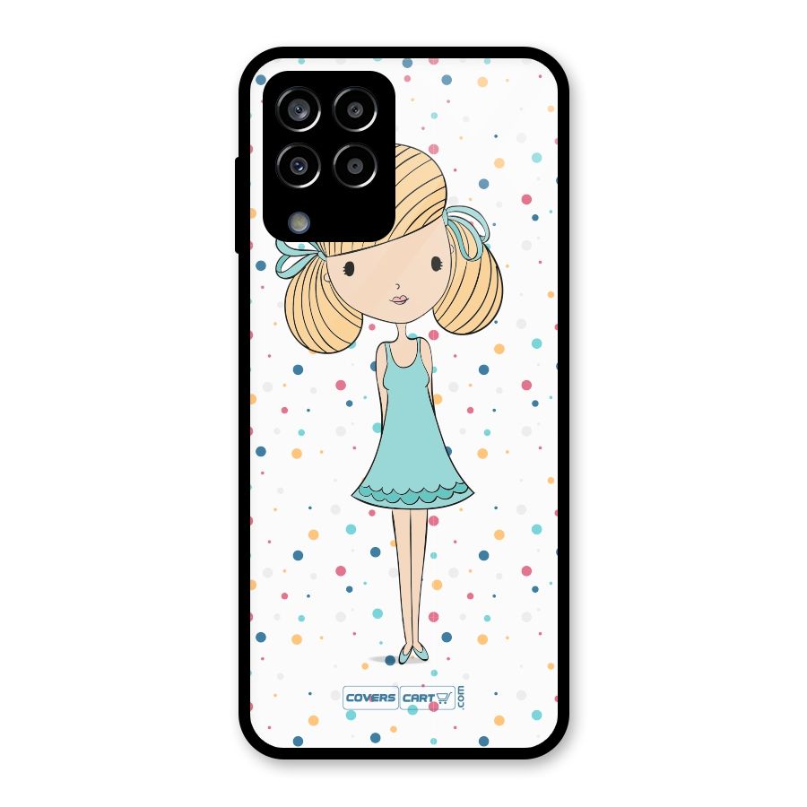 Cute Girl Glass Back Case for Galaxy M33