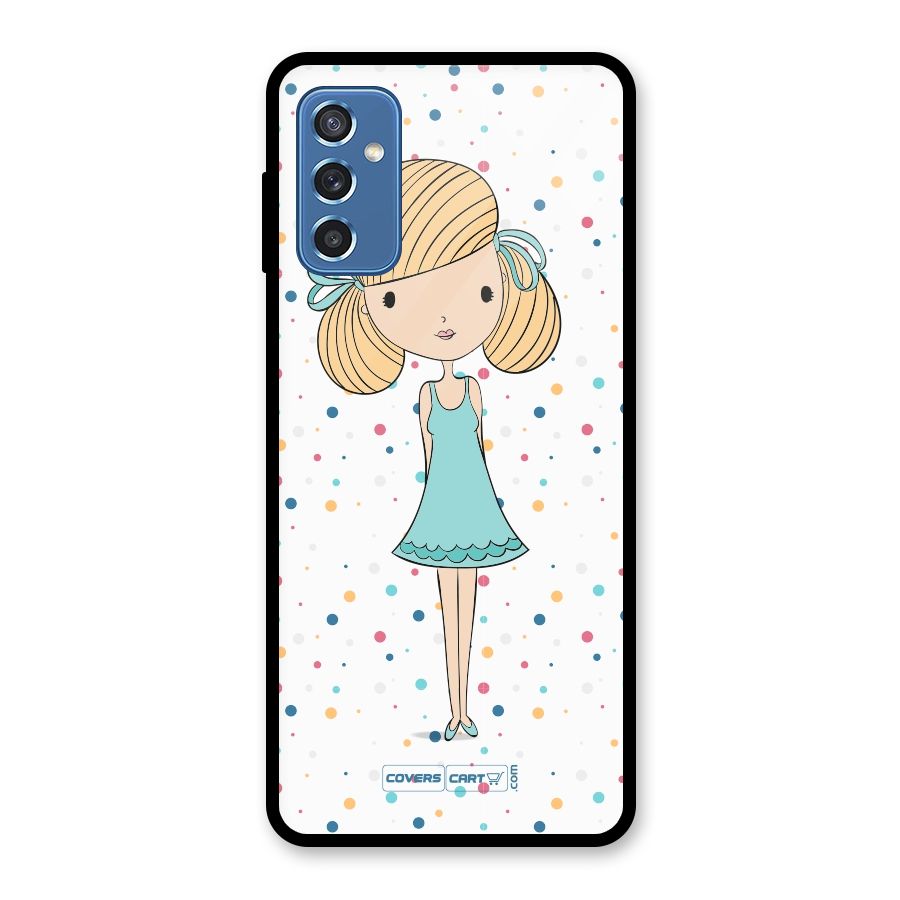 Cute Girl Glass Back Case for Galaxy M52 5G