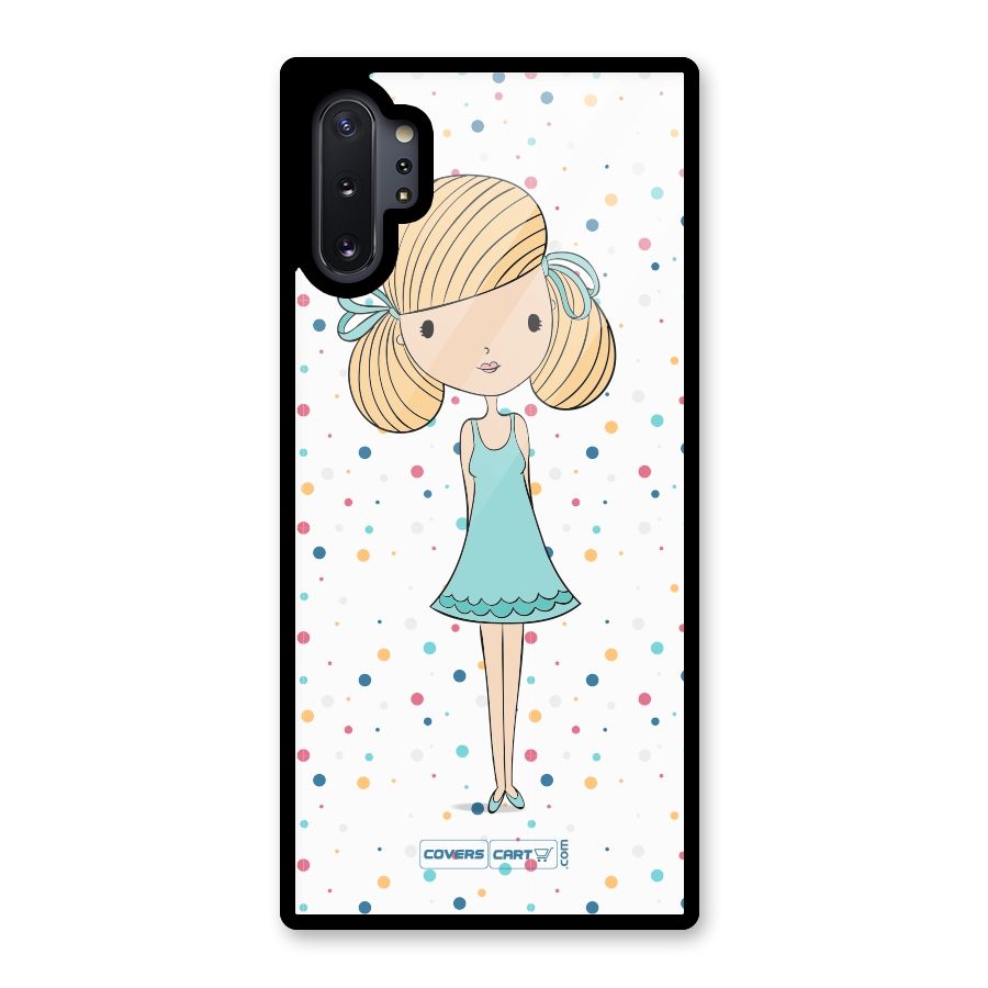 Cute Girl Glass Back Case for Galaxy Note 10 Plus