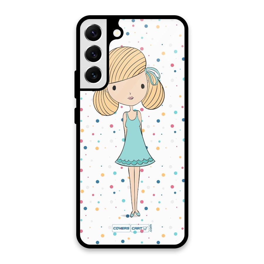 Cute Girl Glass Back Case for Galaxy S22 Plus 5G