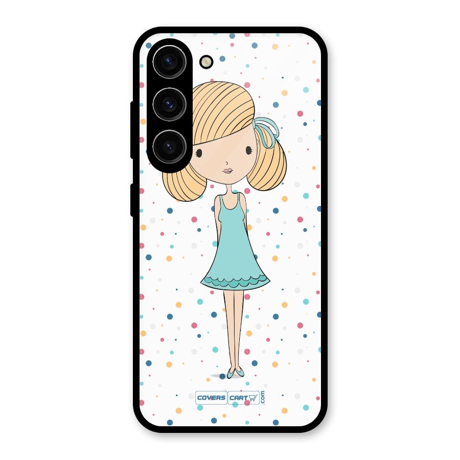 Cute Girl Glass Back Case for Galaxy S23