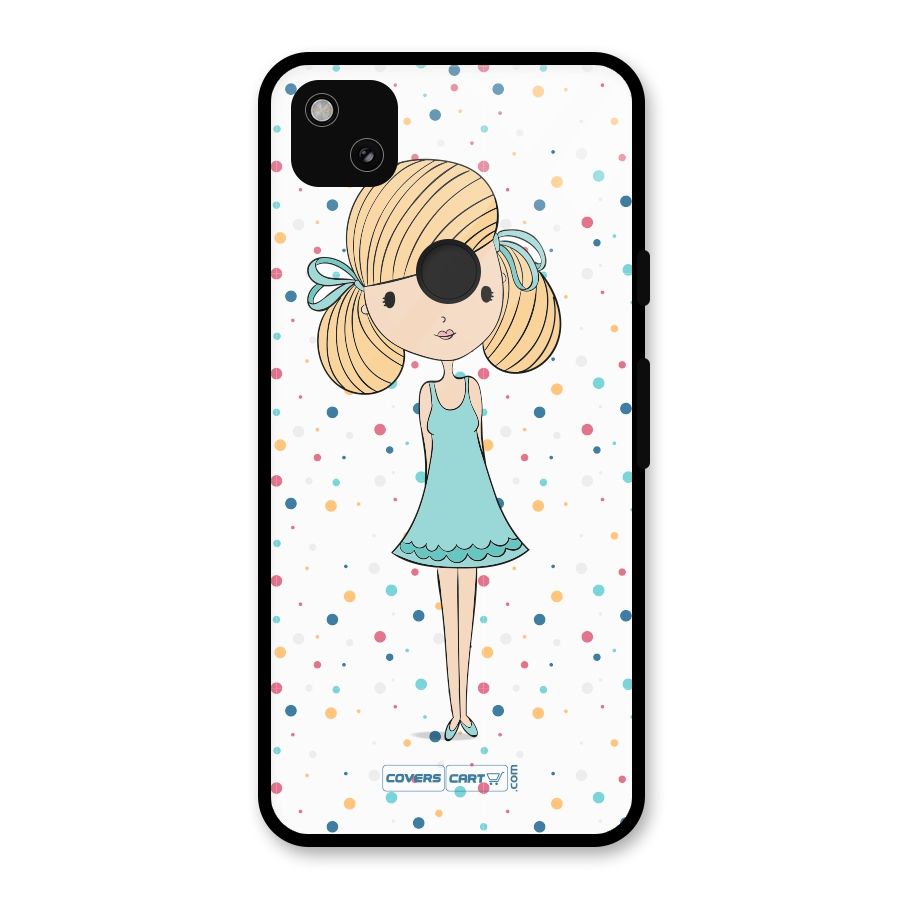 Cute Girl Glass Back Case for Google Pixel 4a