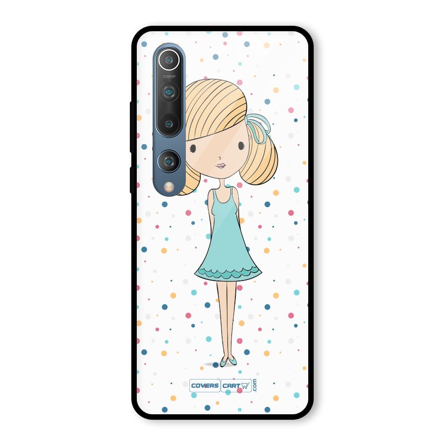 Cute Girl Glass Back Case for Mi 10