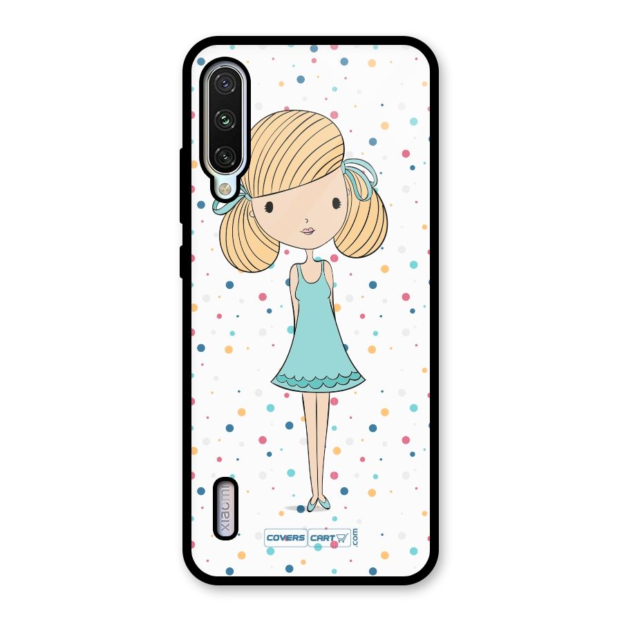 Cute Girl Glass Back Case for Mi A3