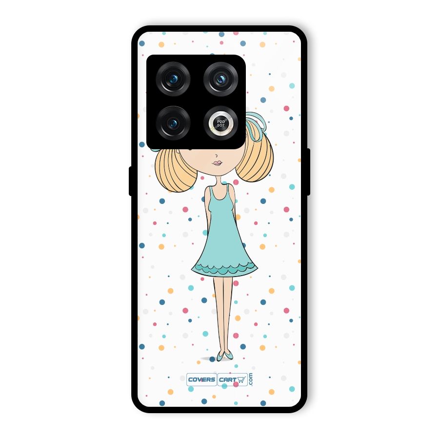 Cute Girl Glass Back Case for OnePlus 10 Pro 5G
