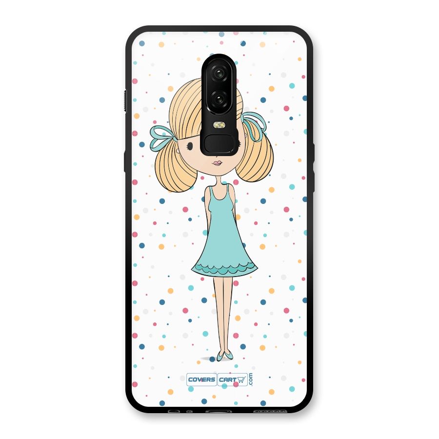 Cute Girl Glass Back Case for OnePlus 6