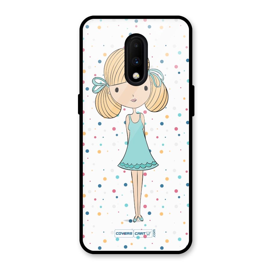 Cute Girl Glass Back Case for OnePlus 7