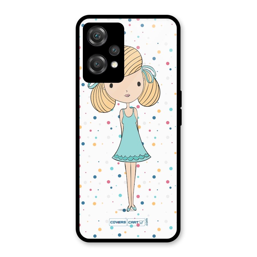 Cute Girl Glass Back Case for OnePlus Nord CE 2 Lite 5G