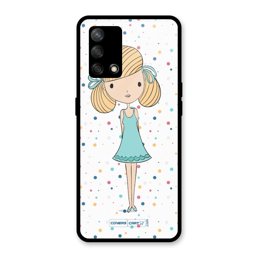 Cute Girl Glass Back Case for Oppo F19