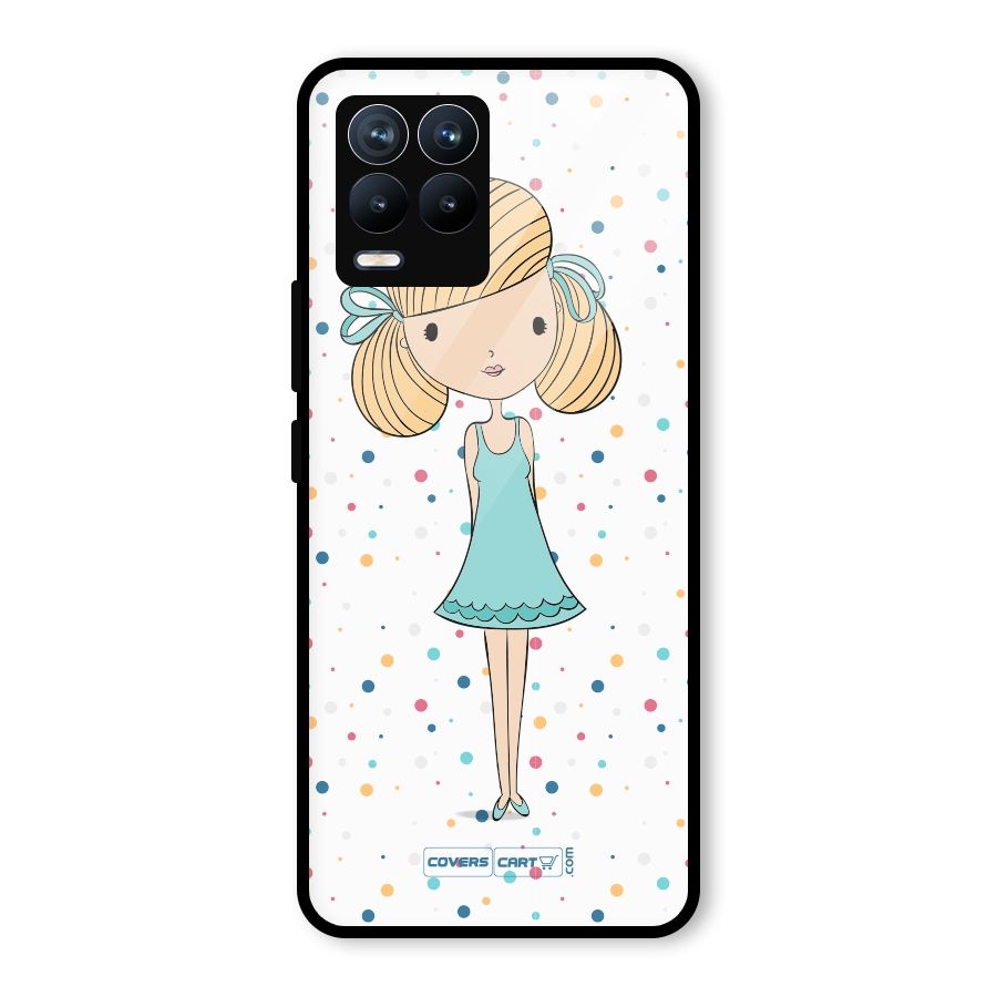 Cute Girl Glass Back Case for Realme 8